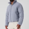 Stretch Woven Street Puffer - Fog