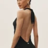 Summer Soiree Halter Maxi Dress - Black