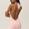 Summer Soiree Halter Mini Dress - Sundrenched Pink