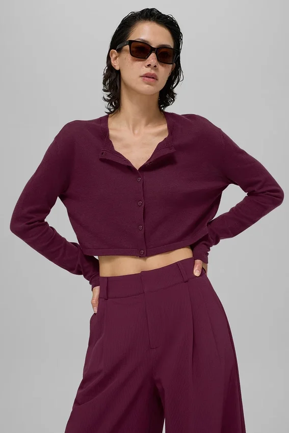 Supernatural Sweater Cardigan - Burgundy