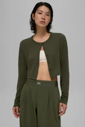 Supernatural Sweater Cardigan - Green Olive