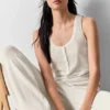Supernatural Sweater Henley Tank - Ivory