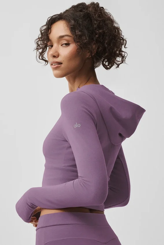 Sway Full Zip Hoodie - Plum Kiss