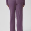 Sweater Knit Mid-Rise Unwind Wide Leg Pant - Plum Kiss
