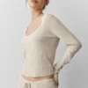 Sweater Knit Unwind Long Sleeve - Oatmeal Heather