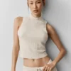 Sweater Knit Unwind Sleeveless Top - Oatmeal Heather