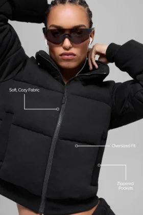 Sweatshirt Puffer – Black