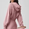 Sweet Escape Zip up Hoodie - Vintage Pink