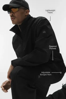 Takeaway Track Full Zip Jacket – Black