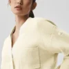 Tennis Club Sweater Knit Cardigan - Oatmeal/White