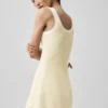Tennis Club Sweater Knit Dress - Oatmeal/White