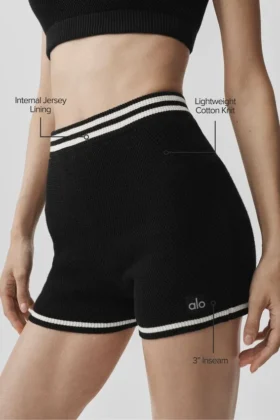 Tennis Club Sweater Knit Hot Short – Black/Ivory