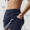 Tennis Club Sweater Knit Skirt - Navy/Ivory