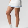 Tennis Club Sweater Knit Skirt - White/Seashell Blue