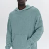 Textured Knit Hoodie - Desert Sage
