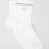 Unisex Half-Crew Performance Sock - White