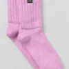 Unisex Half-Crew Scrunch Sock - Candy Heart Pink