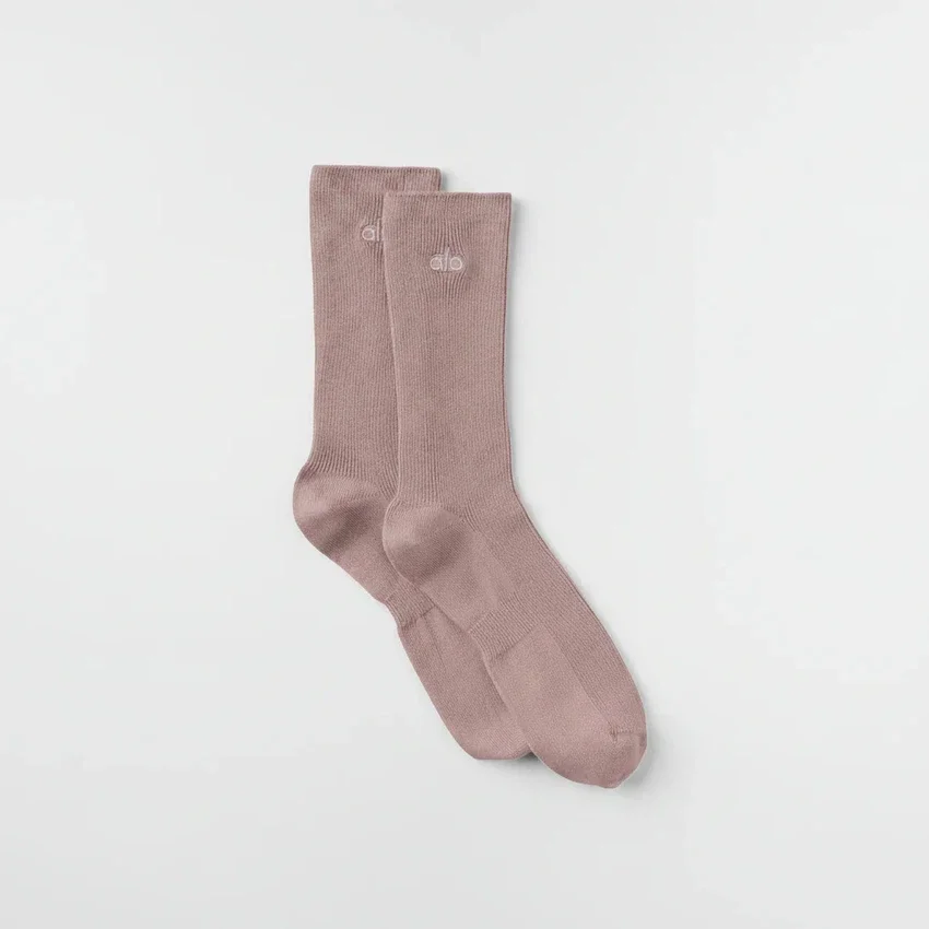 Unisex Half-Crew Understated Sock - Taupe