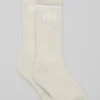 Unisex Throwback Sock - Bone/White