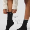 Unisex Wool Cashmere Light Frosted Sock - Black/Ivory