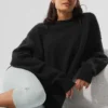 Unisex Wool Cashmere New Class Crewneck Sweater - Black