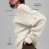 Unisex Wool Cashmere New Class Crewneck Sweater - Bone Heather
