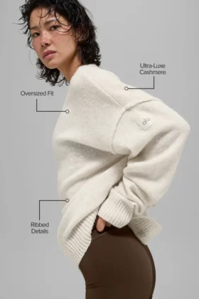 Unisex Wool Cashmere New Class Crewneck Sweater – Bone Heather