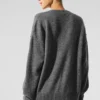 Unisex Wool Cashmere New Class Crewneck Sweater - Platinum Grey