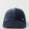 Velvet Off-Duty Cap - Navy