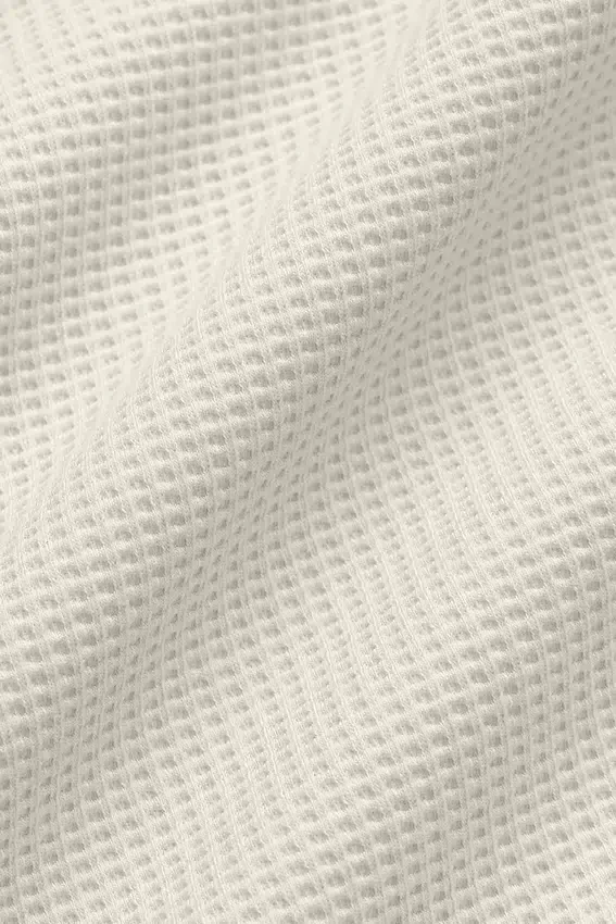 Waffle Lounge Long Sleeve Crew - Bone