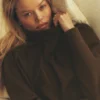 Waffle Weekend Escape Mock Neck Long Sleeve - Espresso