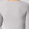 Washed Alosoft Crop Finesse Long Sleeve - Grey Sky Wash