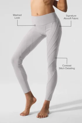 Washed Alosoft High-Waist Sunray Legging – Grey Sky Wash