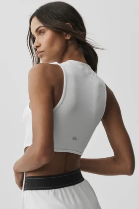 Wellness Rib Flaunt Tank – White