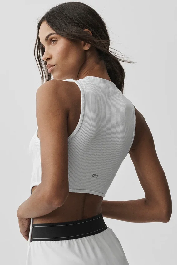 Wellness Rib Flaunt Tank - White