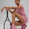 Women's Lettuce Edge Sock - Pink Wild Rose