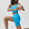 5" Seamless Ribbed Favorite Short - Azure Blue