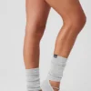 Women's Strappy Siren Grip Sock - Athletic Heather Grey