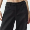 Wool Blend Nightcap Wide Leg Pant - Black