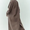 Wool Blend Nightfall Long Coat - Alpine Cocoa Heather