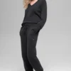 Wool Cashmere High-Waist New Class Jogger - Black