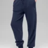 Wool Cashmere High-Waist New Class Jogger - Navy