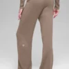 Wool Cashmere High-Waist New Class Wide Leg Pant - Chai Latte
