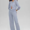 Wool Cashmere High-Waist New Class Wide Leg Pant - Winter Frost