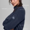 Wool Cashmere New Class 1/4 Zip Pullover - Navy