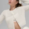 Wool Cashmere New Class Cropped Cardigan - Ivory