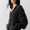 Wool Cashmere New Class Full Zip Hoodie - Black