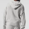 Wool Cashmere New Class Full Zip Hoodie - Pearl Grey Heather