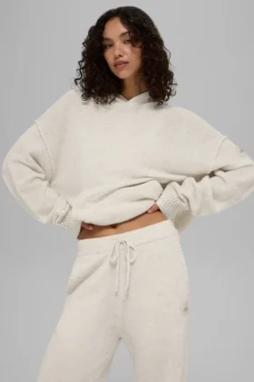 Wool Cashmere New Class Hoodie - Bone Heather