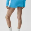 Wool Cashmere Ribbed Noble Short - Azure Blue